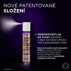 Lak za lase z mikrodifuzijo za blond in bele lase Elnett (Anti-Brassiness Color-Correcting Purple Micro-Diffusion Hairspray) 300 ml