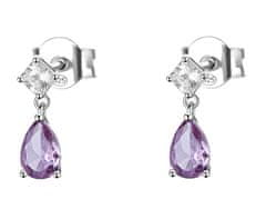 Brosway Magic Purple Fancy srebrni viseči uhani iz kubičnega cirkonija FMP115