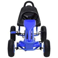 Vidaxl Gokart na Pedale s Pnevmatikami Modre Barve