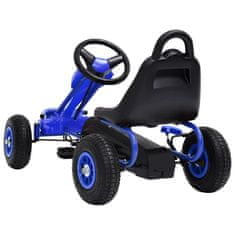 Vidaxl Gokart na Pedale s Pnevmatikami Modre Barve