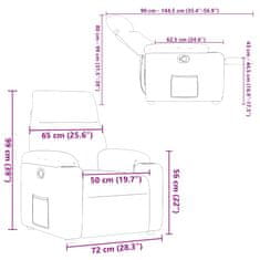 Vidaxl Naslanjač krem tkanina iz mikrovlaken