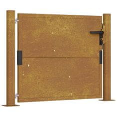 Vidaxl Vrtna vrata 105x80 cm corten jeklo