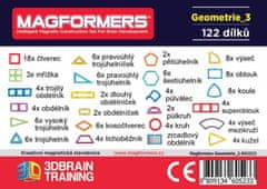 Magformers Geometrija 3: 2D in 3D - škatla 123 kosov