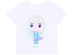 Disney Bela majica z motivom + figurica Elsa DISNEY FROZEN 3-4 lat 104 cm