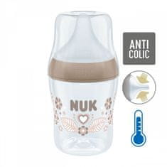 NUK Perfect Match steklenička za dojenčke z uravnavanjem temperature 150 ml rjave barve