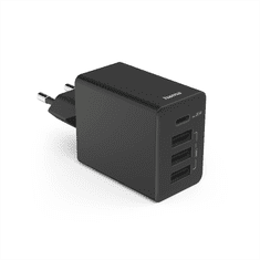 Hama hitri polnilec USB 1x USB-C + 3x USB-A, PD/QC, 35 W