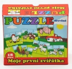 Teddies Moje prve živali - lesena sestavljanka 18