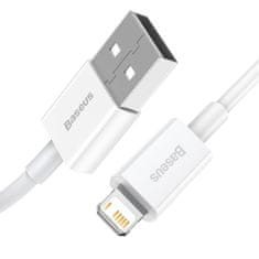 BASEUS podatkovni kabel USB/žarnica serije Superior 1 m (2,4 A) bela