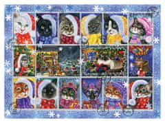 AnaTolian Puzzle Cat Christmas Stamps 1000 kosov