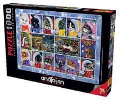 AnaTolian Puzzle Cat Christmas Stamps 1000 kosov