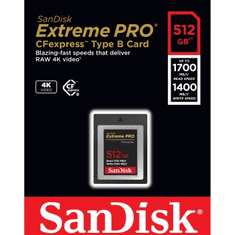 Pomnilniška kartica Sandisk Extreme PRO CF express 512 GB, tip B