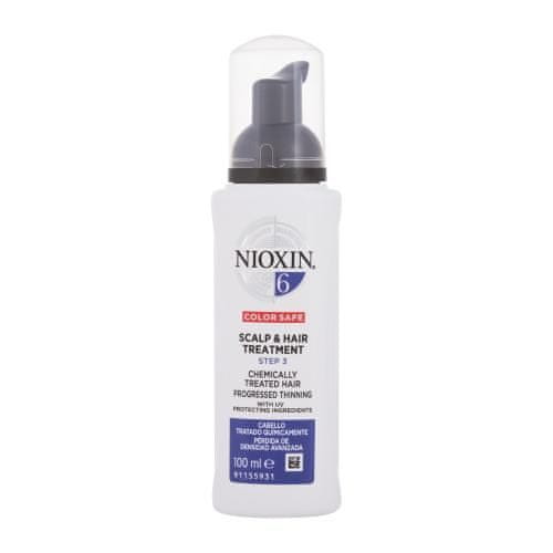 Nioxin System 6 Scalp & Hair Treatment nega brez izpiranja za kemično obdelane, redke lase za ženske