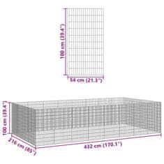 Vidaxl Ograda za živali na prostem s 24 paneli 54x100 cm železo