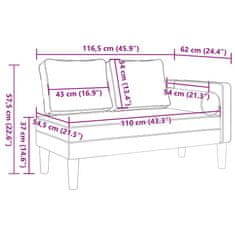Vidaxl Počivalnik z blazinami moder žamet