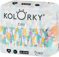 KOLORKY DAY Eko plenice za enkratno uporabo, krtačka L (8-13 kg) 19 kosov