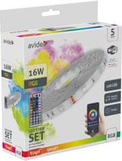 Avide 945064 Trak LED Tuya WI-FI, senzor glasbe, daljinec 5m 16W RGB IP65