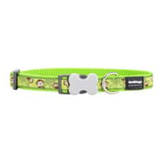 RED DINGO Pasja ovratnica Red Dingo STYLE MONKEY LIME GREEN 15 mm x 24-36 cm