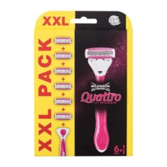 Wilkinson Sword Quattro For Women Set brivnik 1 kos + rezervne britvice 5 kos za ženske