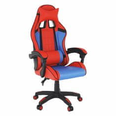 KONDELA Gaming stol Spidex - moder/rdeč/črn