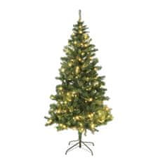 KONDELA Božično drevo z osvetlitvijo Christmas Type 5 LED450 180 cm - zeleno