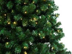 KONDELA Božično drevo z osvetlitvijo Christmas Type 5 LED450 220 cm - zeleno