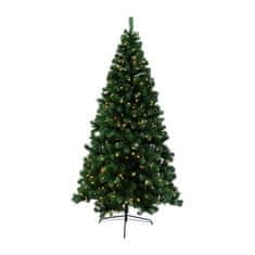 KONDELA Božično drevo z osvetlitvijo Christmas Type 5 LED450 220 cm - zeleno