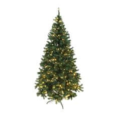 KONDELA Božično drevo z osvetlitvijo Christmas Type 5 LED450 220 cm - zeleno