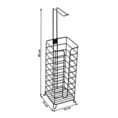 KONDELA Janos kovinsko stojalo za toaletni papir - črno