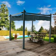 KONDELA Pepy Lux aluminijasta pergola 300x300 cm - siva/grafit