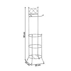 KONDELA Kovinsko stojalo za toaletni papir Brizo - srebrno