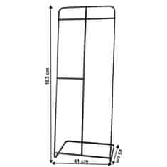 KONDELA Stojalo za oblačila Kilby - črno
