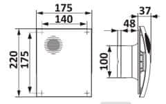 AKVAVENT PARUS 4, Kopalniški ventilator za kopalnico D100 parus 4 po ugodni ceni 