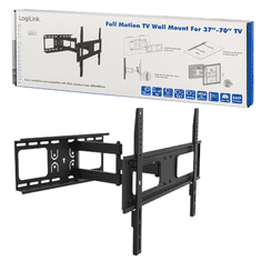 LogiLink Logilink BP0028 Stenski nosilec televizorja, 37"-70", nagib +10°-20°,zasuk +-90°, 475 mm Logilink | Stenski nosilec | 37-70 " | Največja teža (zmogljivost) 50 kg | Črna