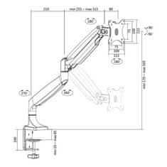 LogiLink Logilink | Namestitev na mizo | BP0042 | 13-32 " | Največja teža (nosilnost) 9 kg | Srebrna