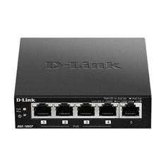 D-Link D-Link | Stikalo | DGS-1005P | Neupravljano | Namizni računalnik | Število vrat 1 Gbps (RJ-45) 5 | Število vrat PoE 4 | Vrsta napajanja Zunanje