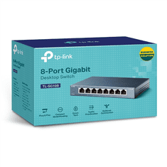 TP-Link TP-LINK | Stikalo | TL-SG108 | Neupravljano | Namizni računalnik | 1 Gbps (RJ-45) število vrat 8 | Vrsta napajanja Zunanje | 36 mesecev