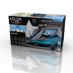 Adler Adler | AD 5032 | Likalnik | Parni likalnik | 3.000 W | Prostornina rezervoarja za vodo 350 ml | Neprekinjen izhod pare 45 g/min | Izhod pare 80 g/min | Modra/siva