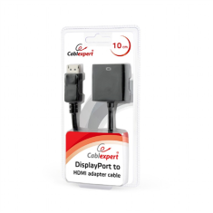 CABLEXPERT Cablexpertov video adapter | 19-pinski HDMI tipa A | ženski | 20-pinski DisplayPort | moški | črn | 0,1 m