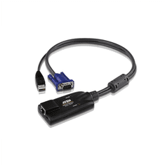 Aten Aten | Adapter USB VGA KVM | 1 x RJ-45 ženska, 1 x USB moški, 1 x HDB-15 moški