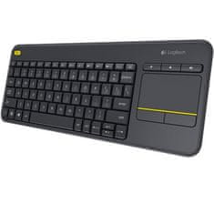 Logitech Logitech | K400 Plus | Tipkovnica s sledilno ploščico | Brezžična | NL | Črna | Vrata USB | 380 g