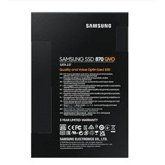 Samsung Samsung | SSD | 870 QVO | 1000 GB | 2,5-palčni format SSD | vmesnik SATA III | hitrost branja 560 MB/s | hitrost zapisovanja 530 MB/s