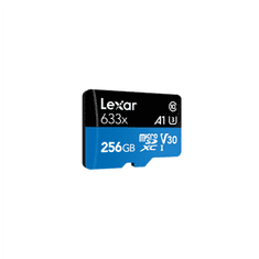 Lexar Lexar | Visoko zmogljiva kartica micro SDXC 256 GB | UHS-I 633x | razred 10, U3, V30, A1 | hitrosti branja do 100 MB/s, hitrosti pisanja do 45 MB/s | idealna za pametne telefone, tablice in športne ka