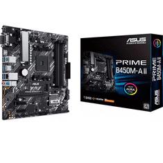 ASUS Asus | PRIME B450M-A II | Pomnilniške reže 4 | Število priključkov SATA 6 x SATA III | Čipovski nabor AMD B | Micro ATX | Družina procesorjev AMD | Procesorska vtičnica AM4 | DDR4