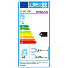 Bosch Bosch | Kuhalna plošča | HKR39A250U | Tip steklokeramične plošče | Tip električne pečice | Nerjaveče jeklo | Širina 60 cm | Elektronski vžig | Žarjenje | LED | Globina 60 cm | 66 L