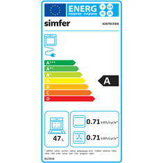 Simfer Simfer | 4207BERBB | Pečica | 47 L | Večnamenska | Ročna | Izvlečni gumbi | Širina 45 cm | Bela