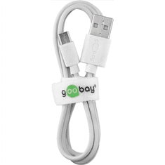 Goobay Goobay | Kabel USB | Vtič | 4-pinski USB tipa A | Vtič | Bela | 5-pinski Micro-USB tipa B | 1 m