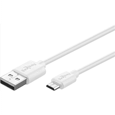 Goobay Goobay | Kabel USB | Vtič | 4-pinski USB tipa A | Vtič | Bela | 5-pinski Micro-USB tipa B | 1 m