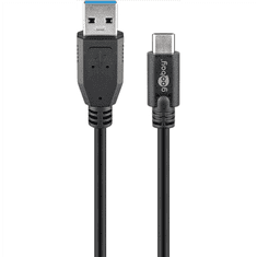 Goobay Goobay | Kabel USB-C | Moški | 24-pinski USB-C | Moški | Črna | 9-pinski USB tipa A | 0,5 m