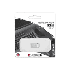 Kingston Kingston | Flash disk USB 3.2 | DataTraveler micro | 64 GB | USB 3.2 | Silver