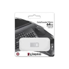 Kingston Kingston | Flash disk USB 3.2 | DataTraveler micro | 64 GB | USB 3.2 | Silver